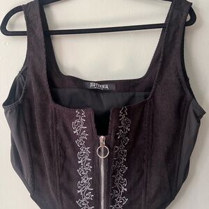 Disturbia Hail Zip Up Corset